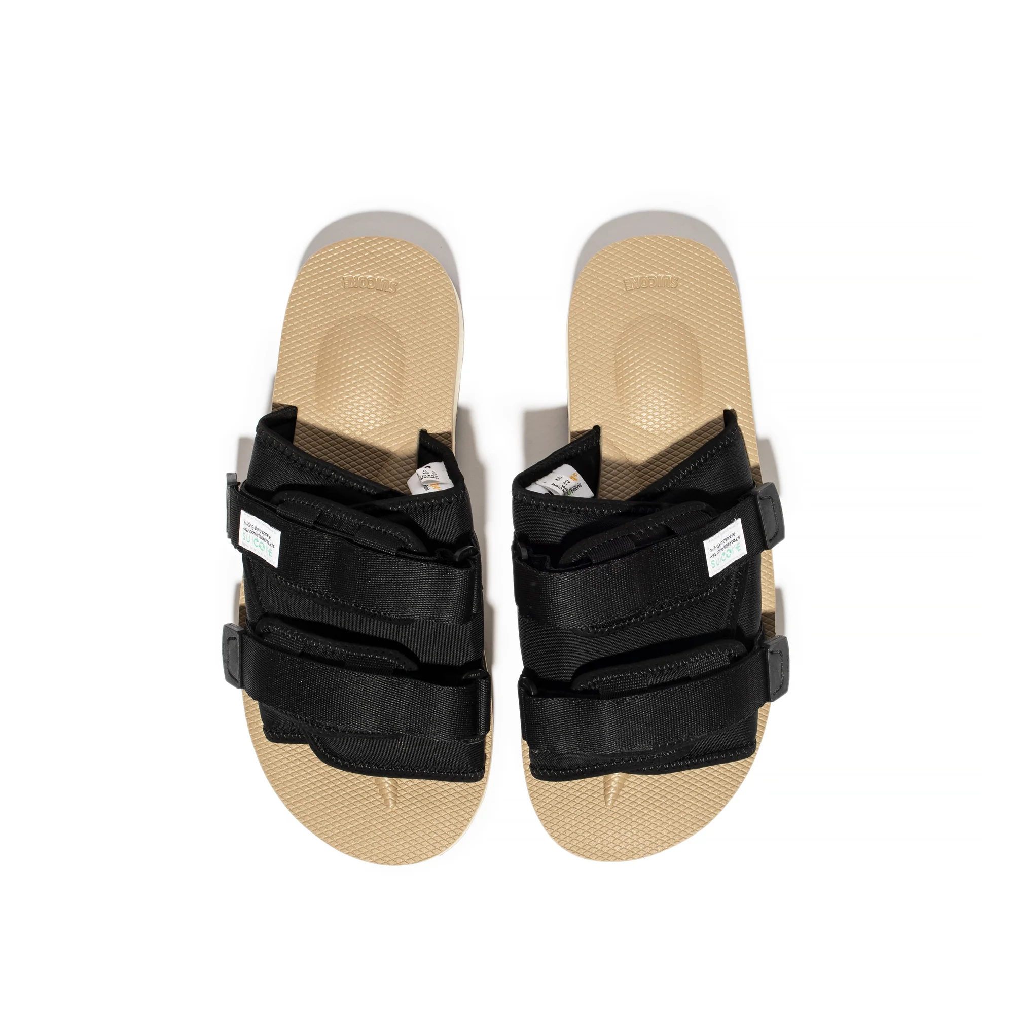 Suicoke MOTO-Cab Eco Sandals Black/Beige - Image 4