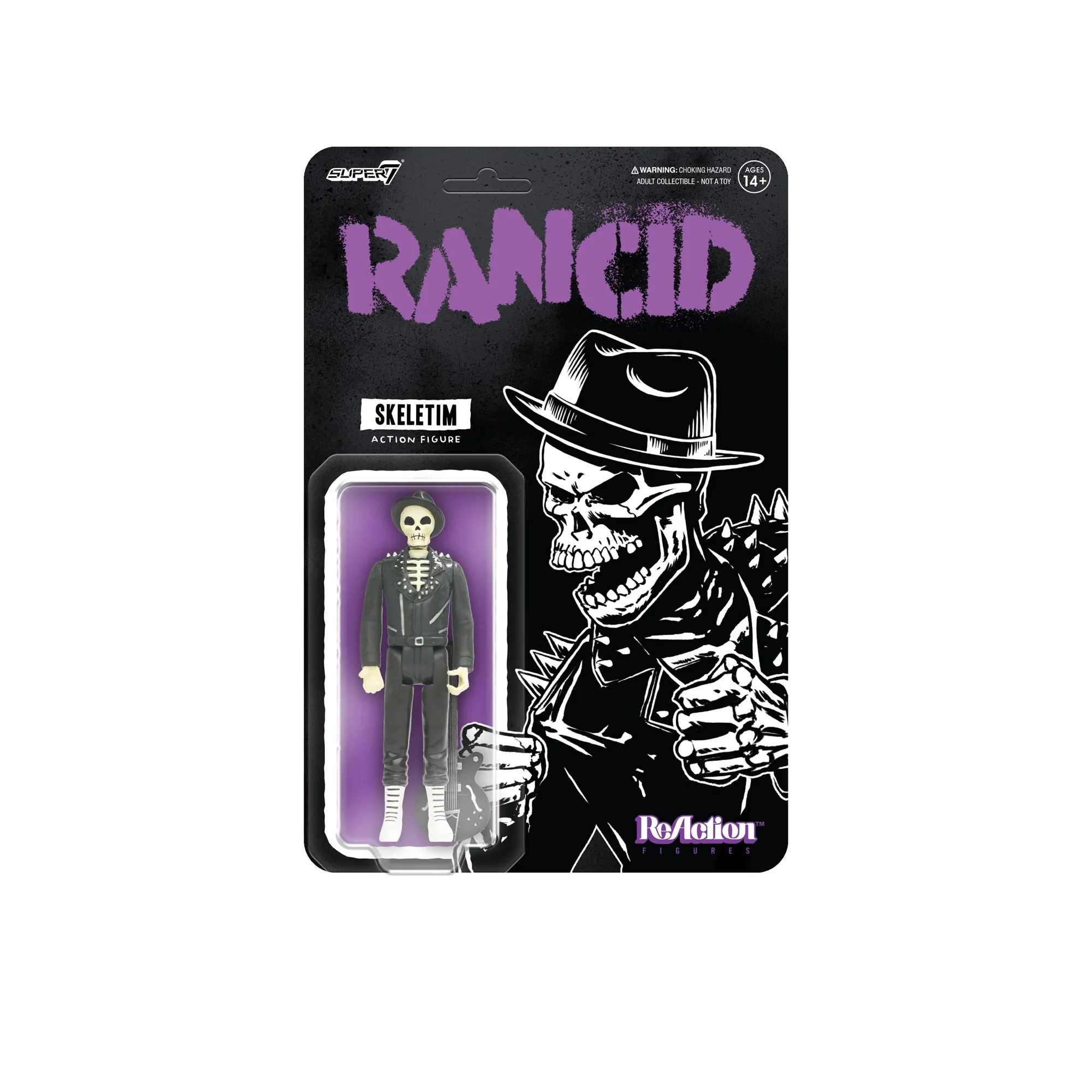 Super7 ReAction Figures Wave 05 Rancid Skeletim (Time Bomb) Figure OS