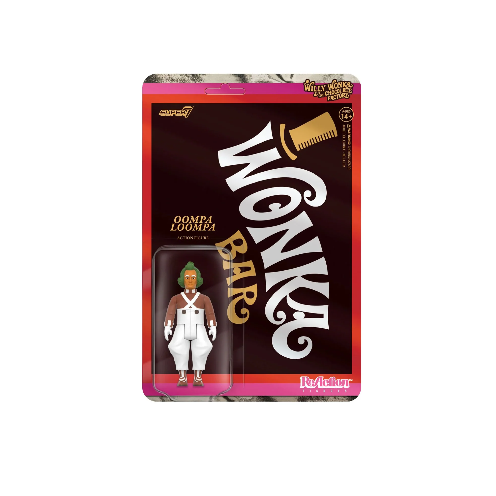 Super7 ReAction Figures Wave 03 Willy Wonka & The Chocolate Factory Oompa Loompa Figure OS