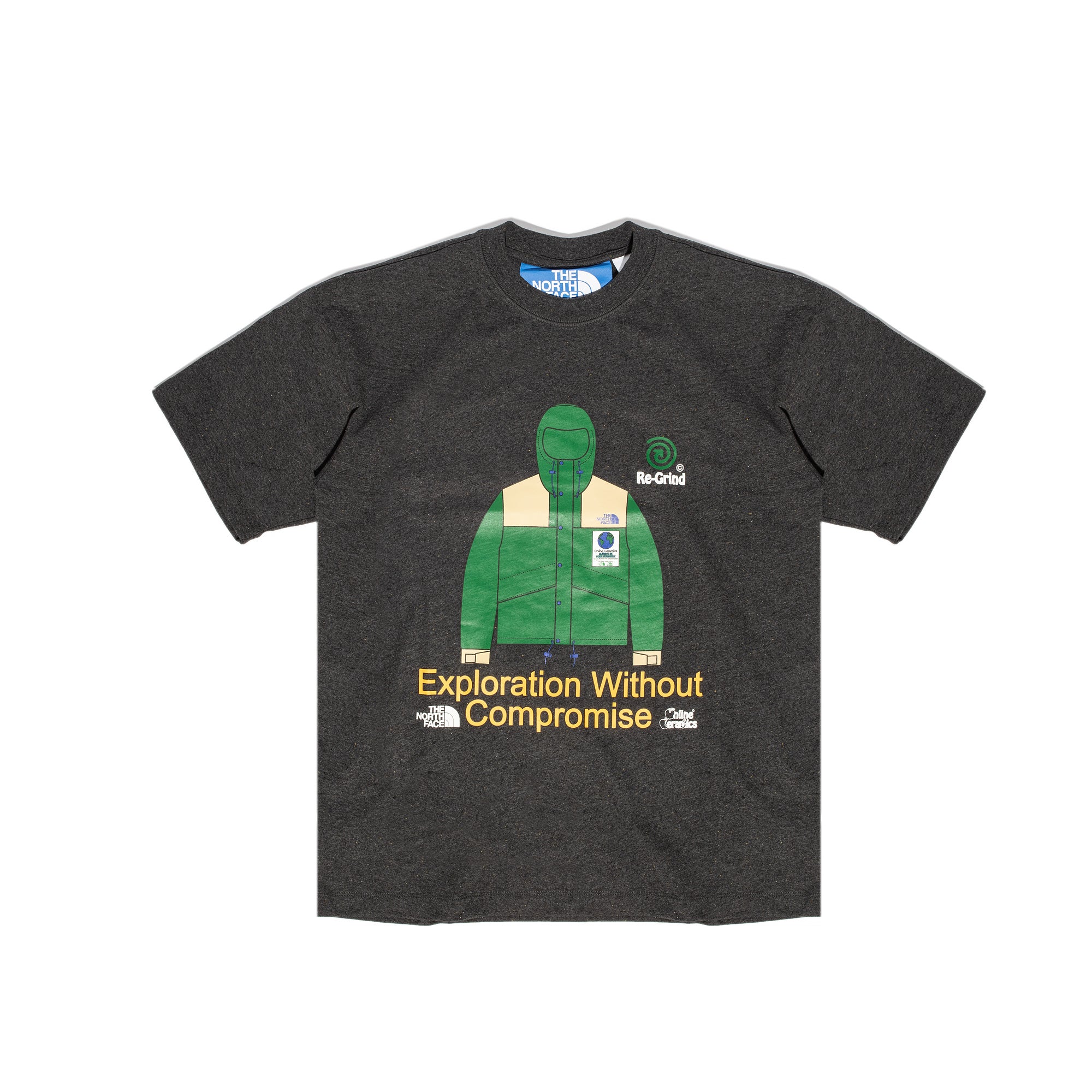 The North Face X Online Ceramics Mens Graphic SS Tee Black Regrind