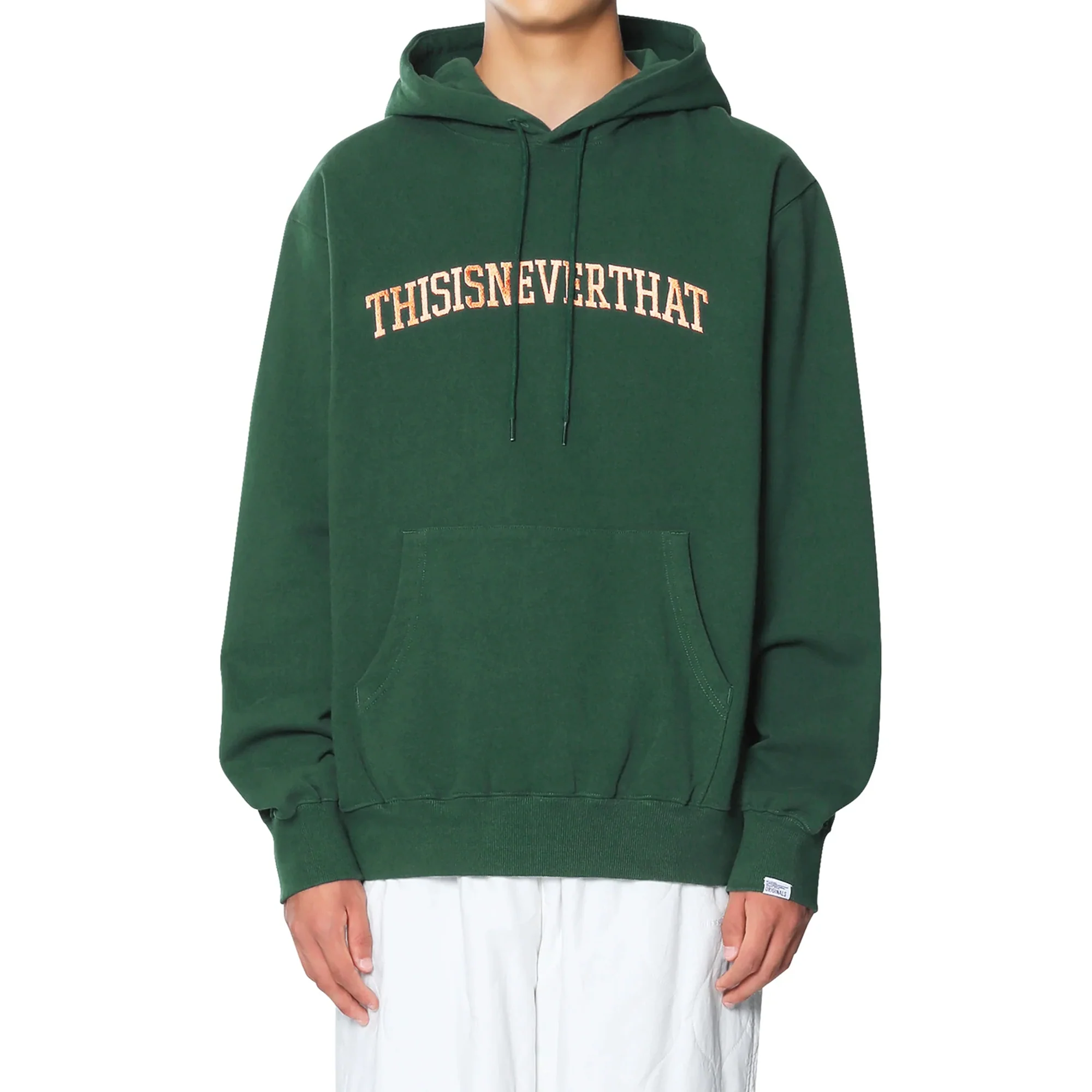 Thisisneverthat Mens Arch-Logo Hoodie 'Forest' - Image 4