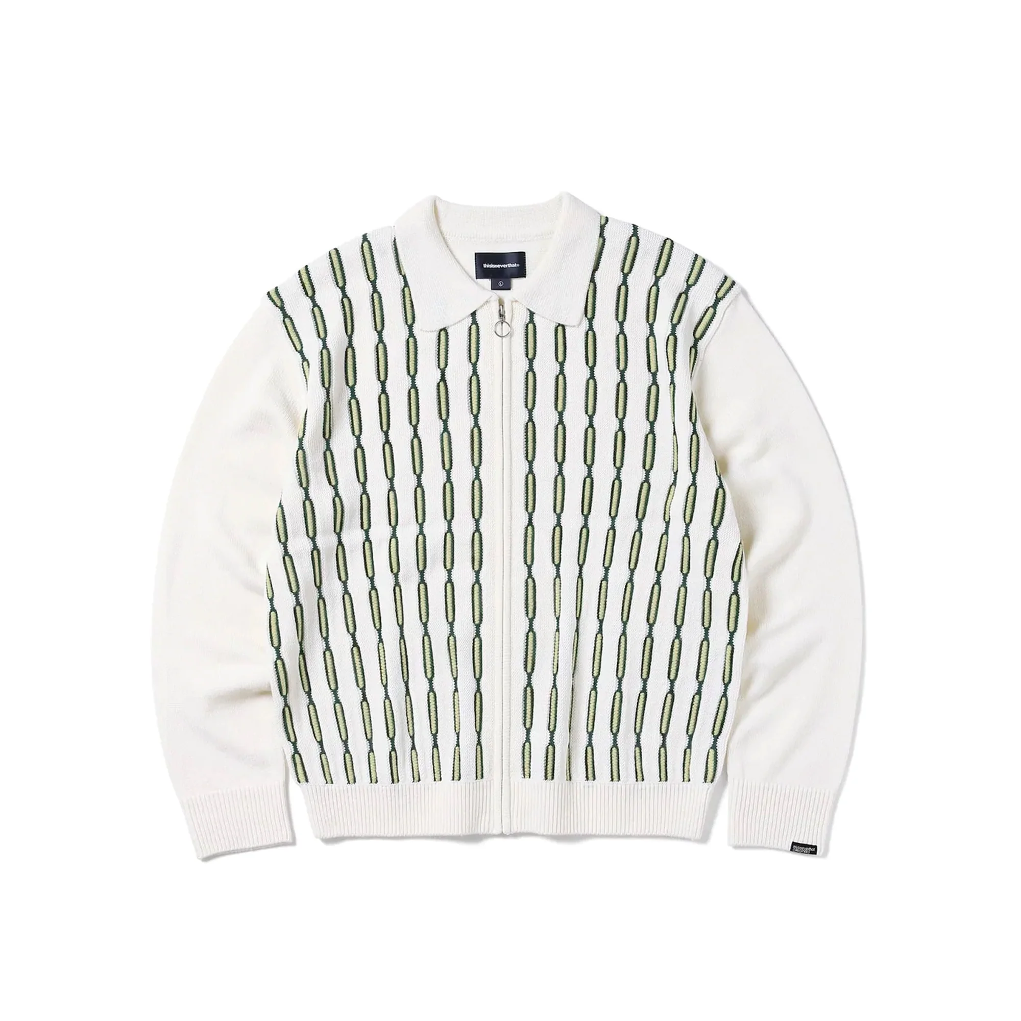 Thisisneverthat Mens Chain Zip Up Polo