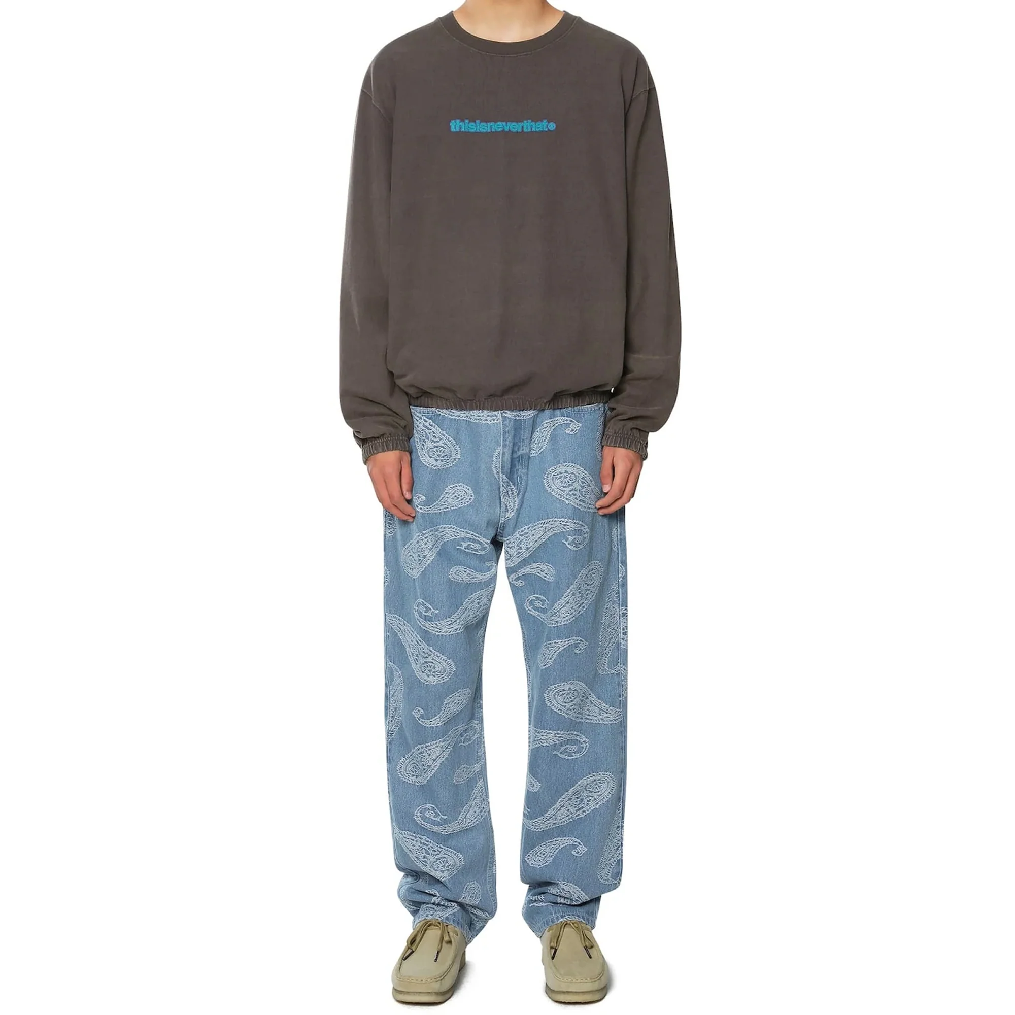 Thisisneverthat Mens Paisley Denim Pant 'Light Blue' - Image 4