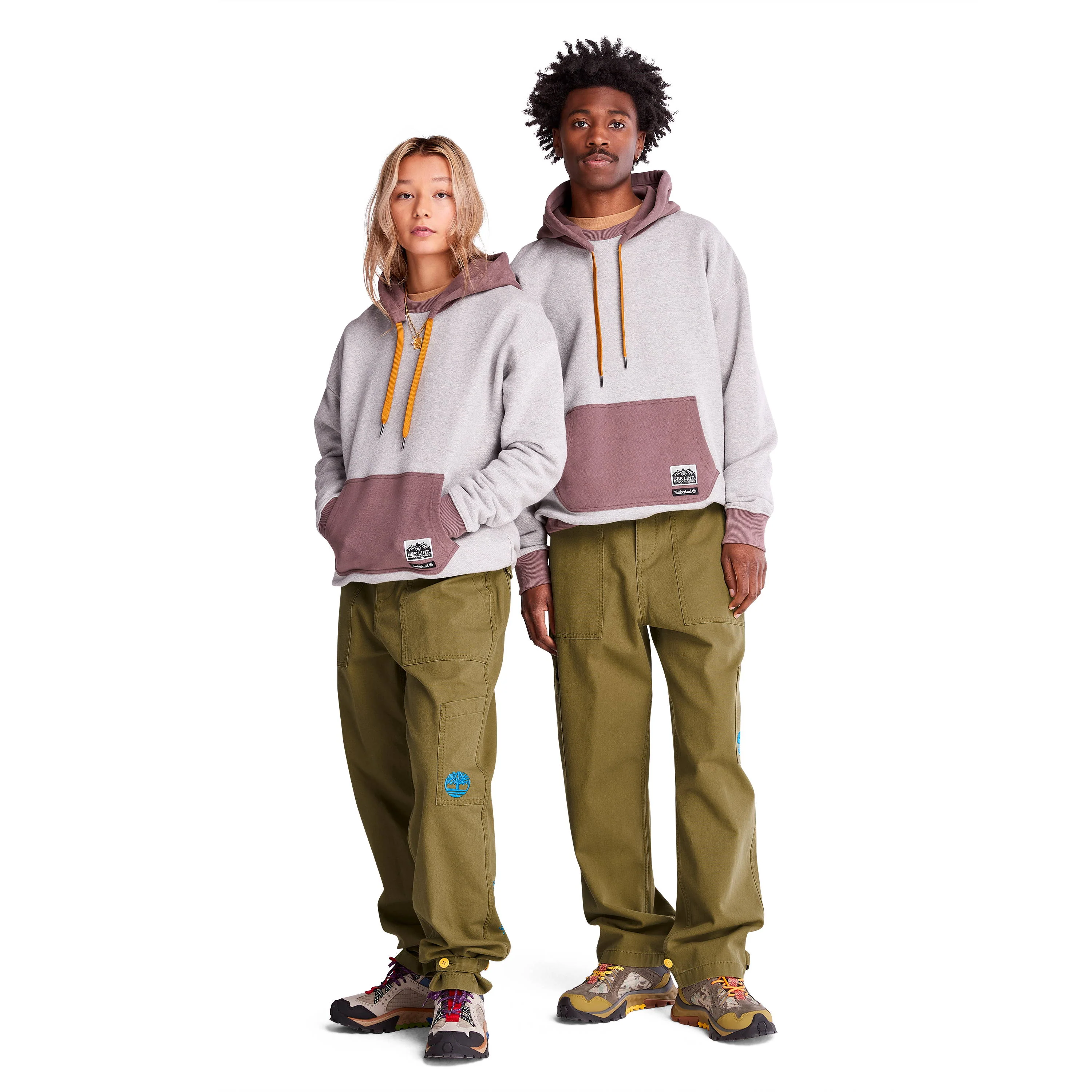Timberland x Beeline Mens Hoodie 'M Grey Heather' - Image 4