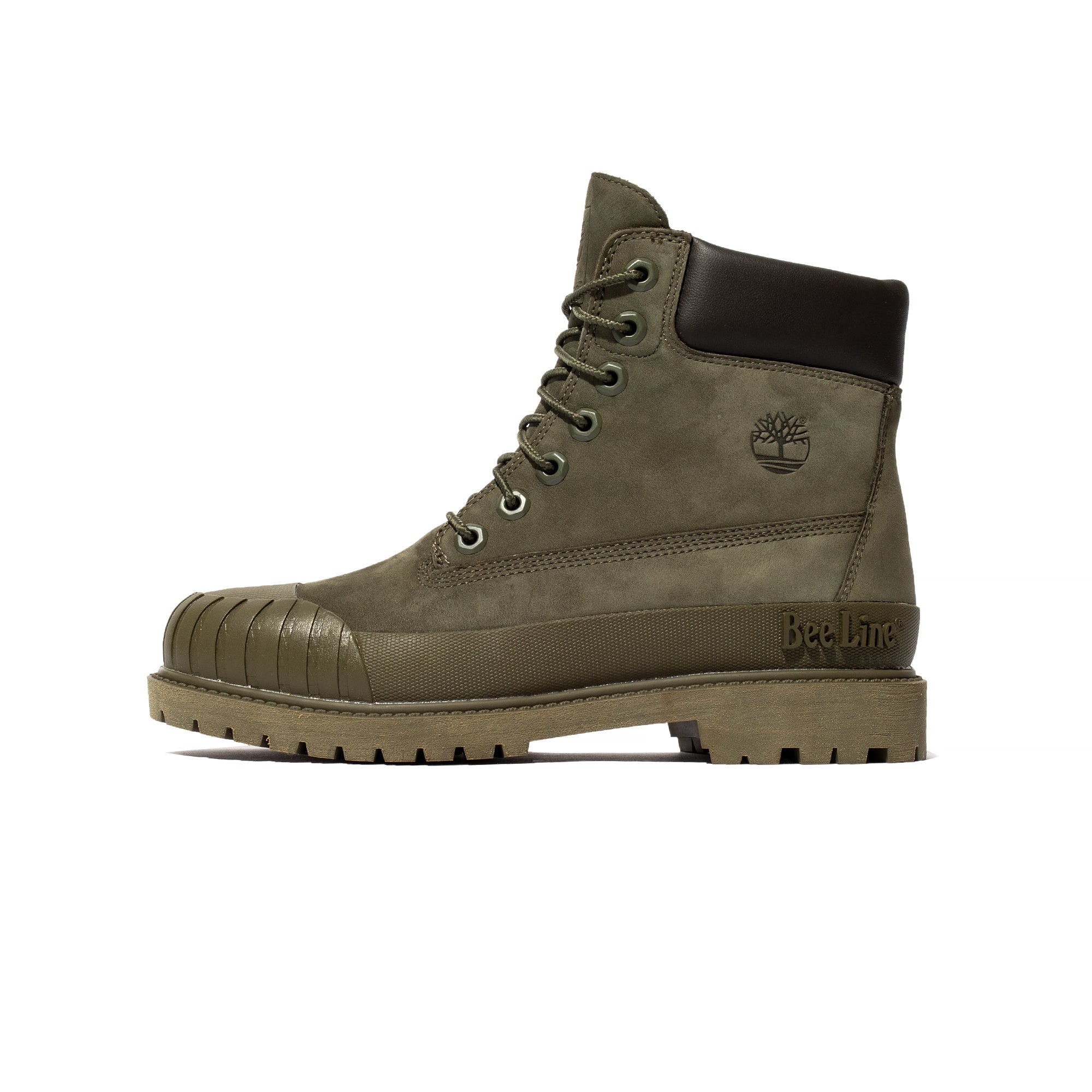 Timberland x Beeline Womens 6" Prem Rubber Toe Shoes 'DK Grn/grn'