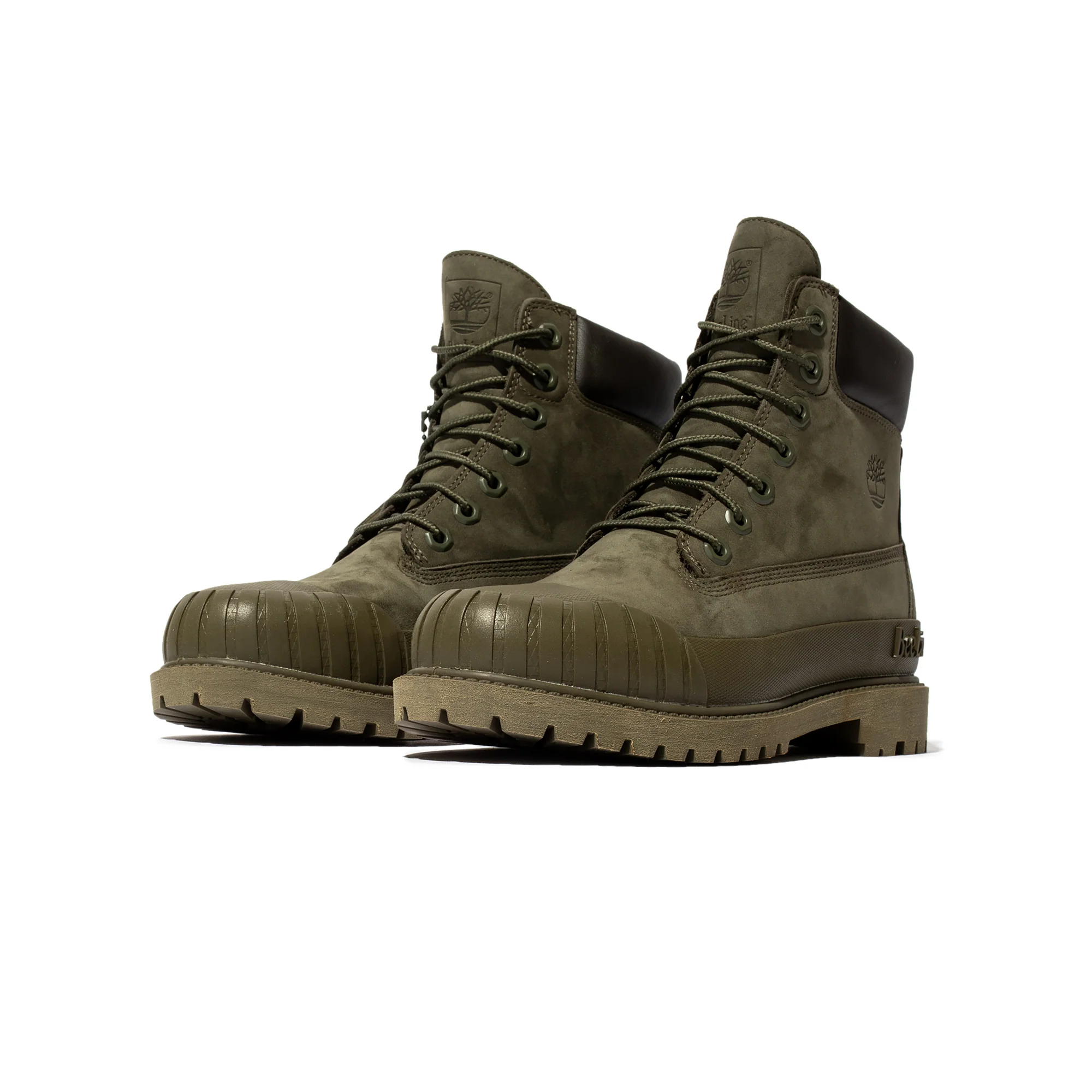 Timberland x Beeline Womens 6" Prem Rubber Toe Shoes 'DK Grn/grn' - Image 2