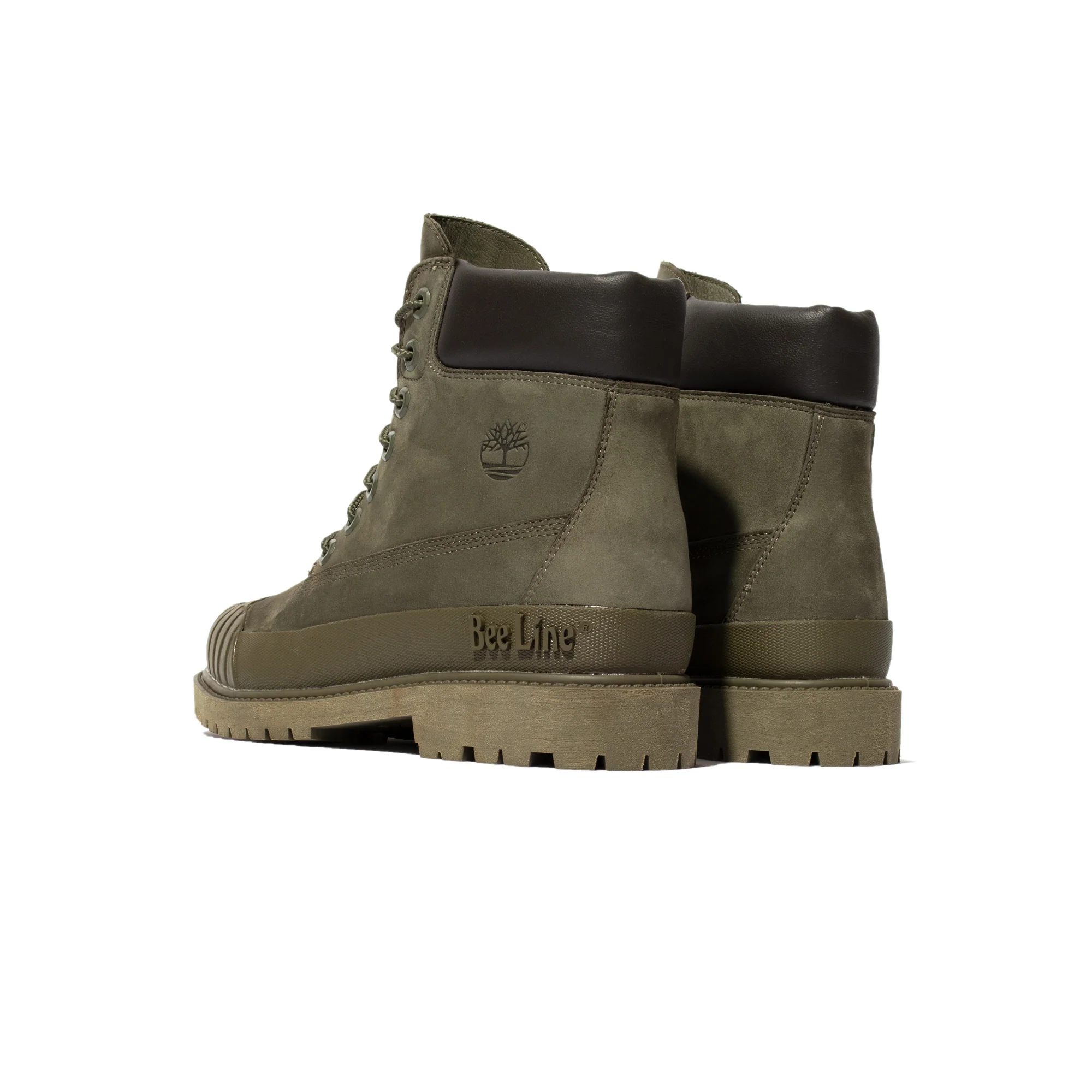 Timberland x Beeline Womens 6" Prem Rubber Toe Shoes 'DK Grn/grn' - Image 3