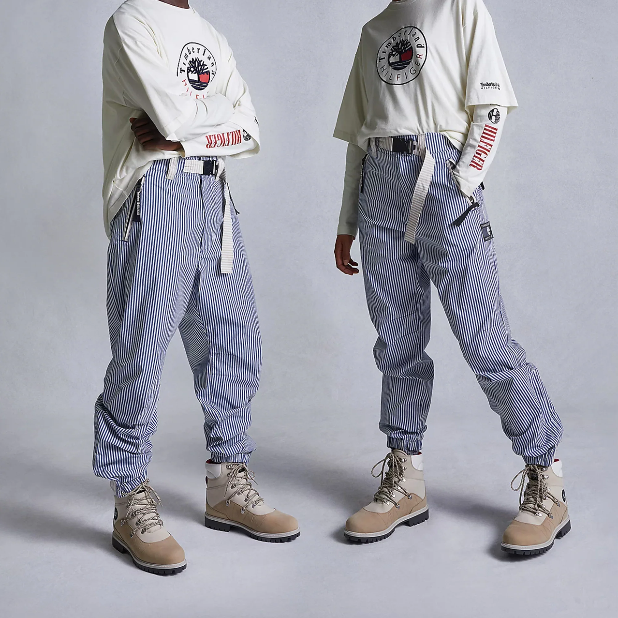 Tommy Hilfiger x Timberland Mens RI Itacha Pants 'Hazy Navy/White' - Image 4