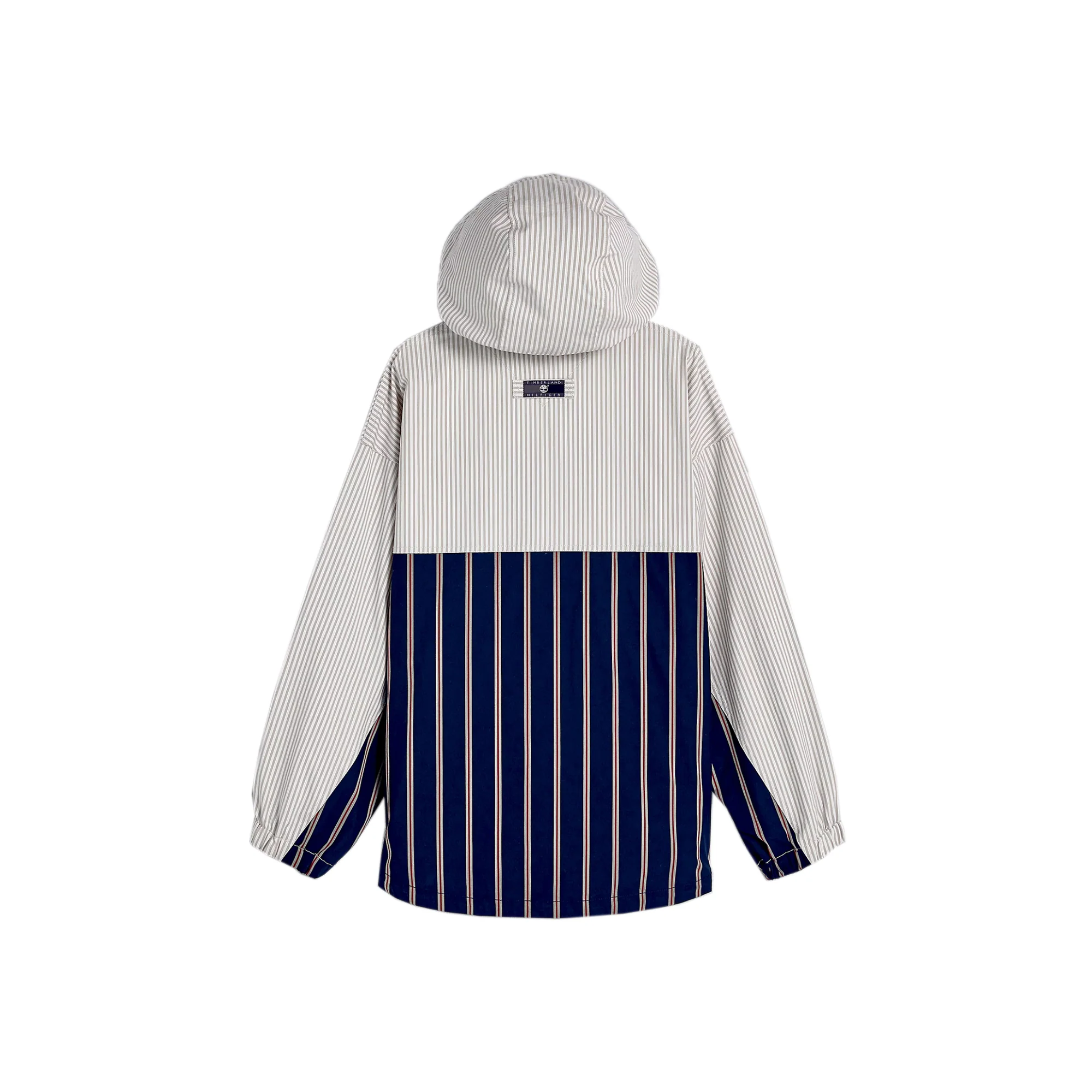 Tommy Hilfiger x Timberland Mens RI Striped Popover Shirt 'Hazy Navy/ Sandalwood' - Image 2