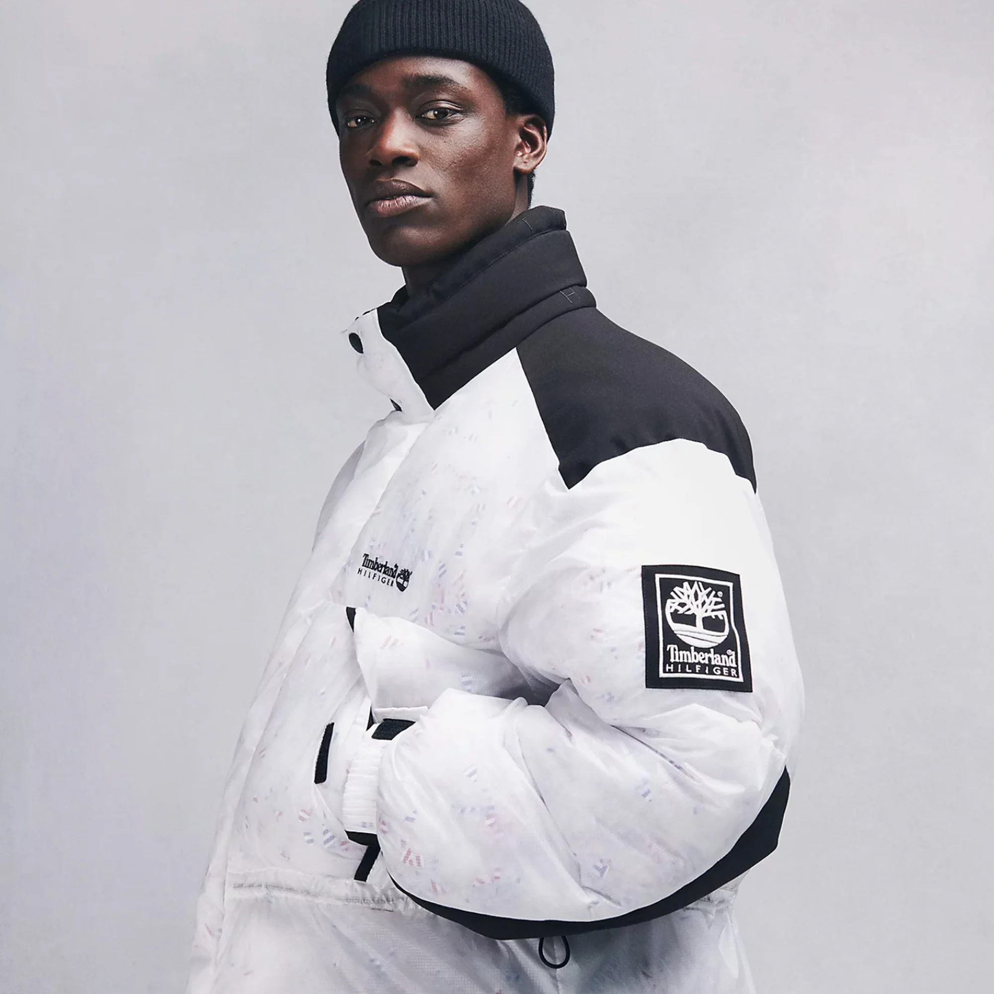 Tommy Hilfiger x Timberland Mens RI Transparent Puffer Jacket 'Transparent' - Image 2