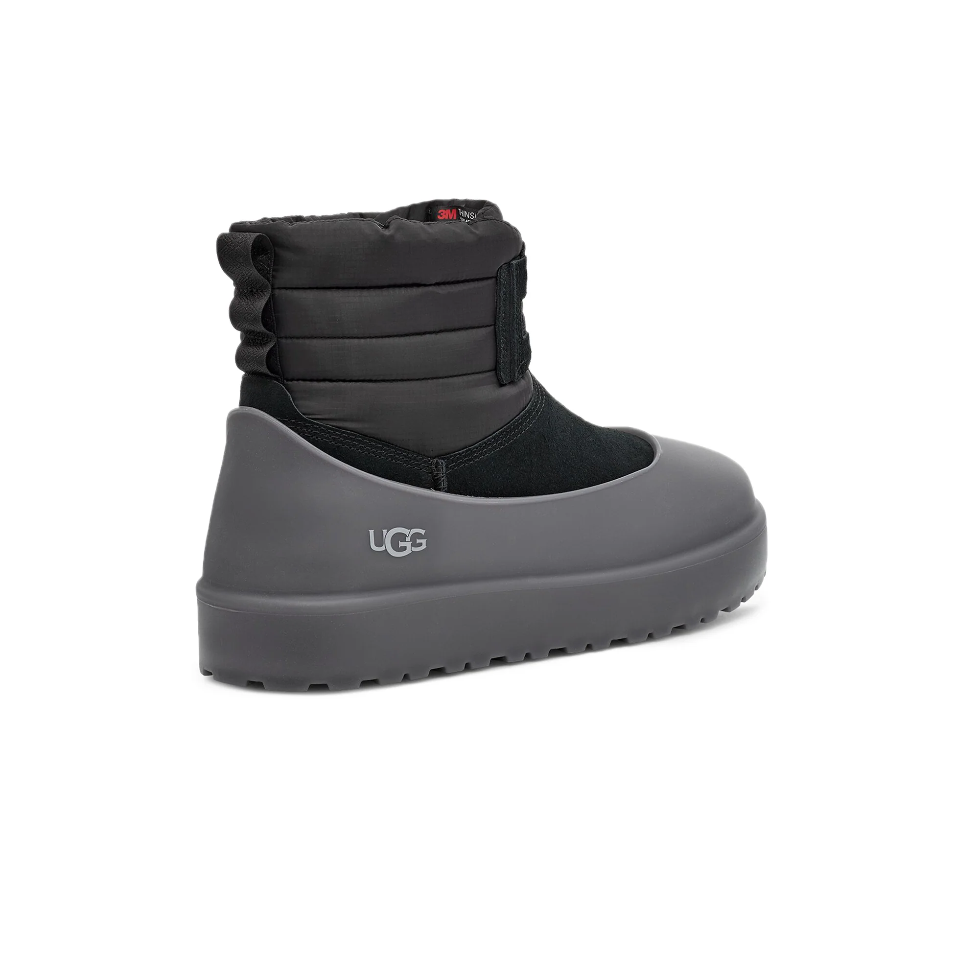 Ugg Mens Classic Mini Lace-Up Weather Boots 'Black' - Image 3