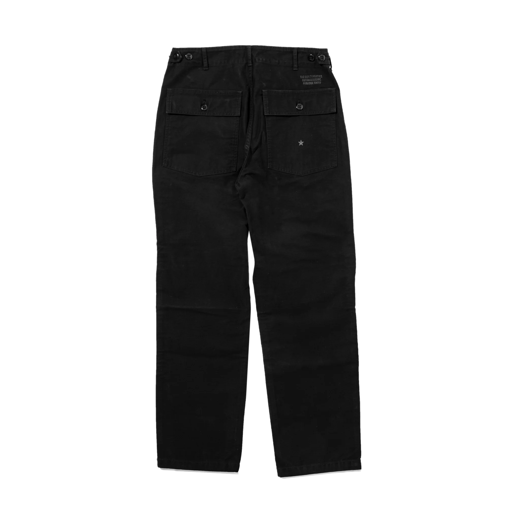 Wacko Maria Mens Baker Pants 'Black' - Image 2