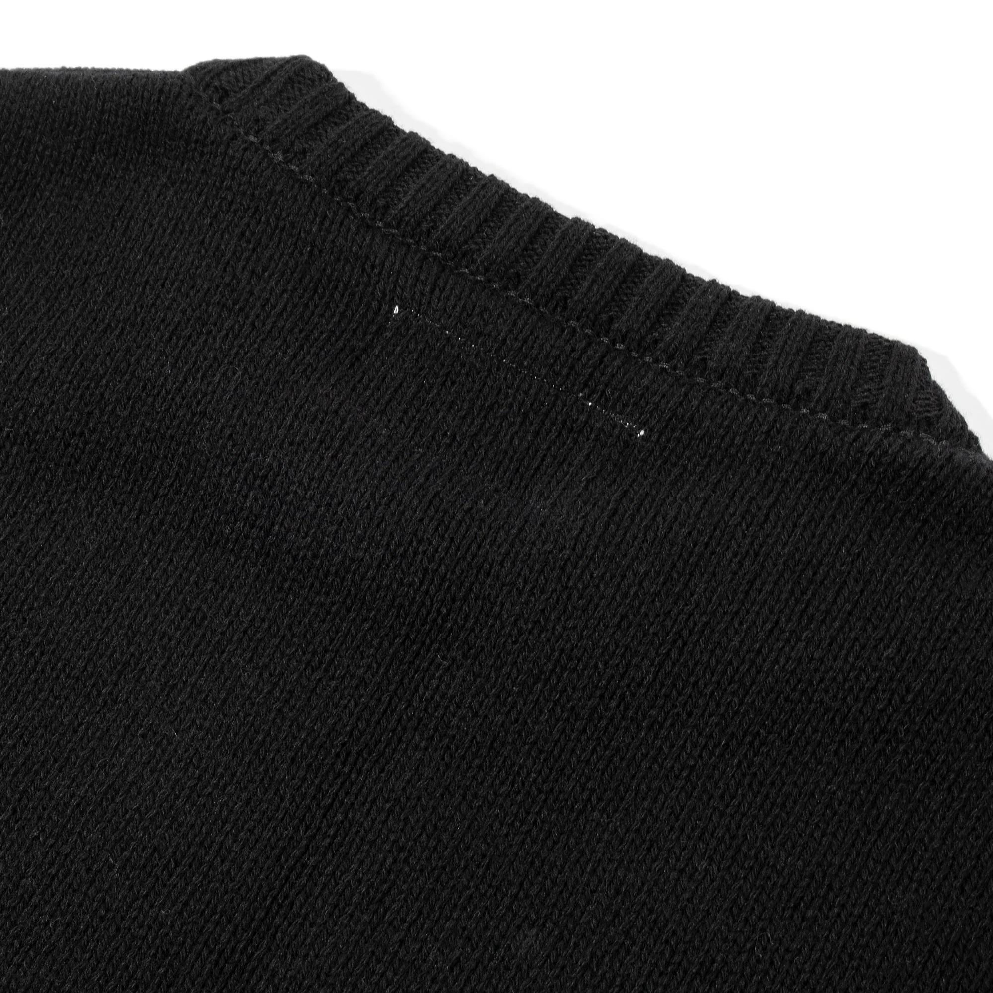 Wacko Maria Mens Classic Crew Neck Sweater 'Black' - Image 4