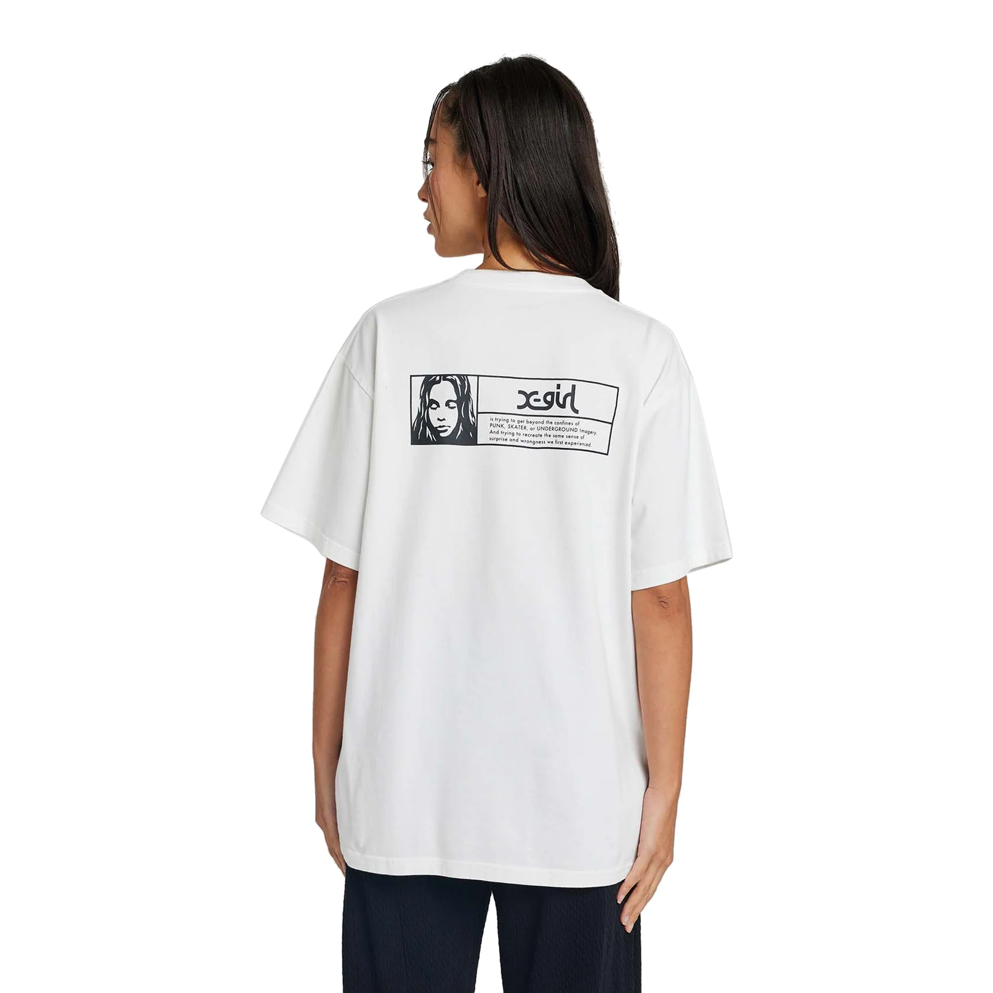 X Girl Womens Face Box Logo SS T Shirt - Image 2