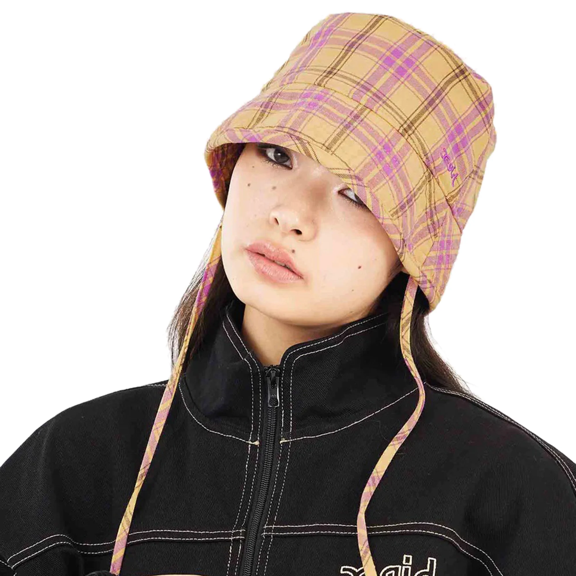X-Girl Womens Plaid Bucket Hat - Image 2