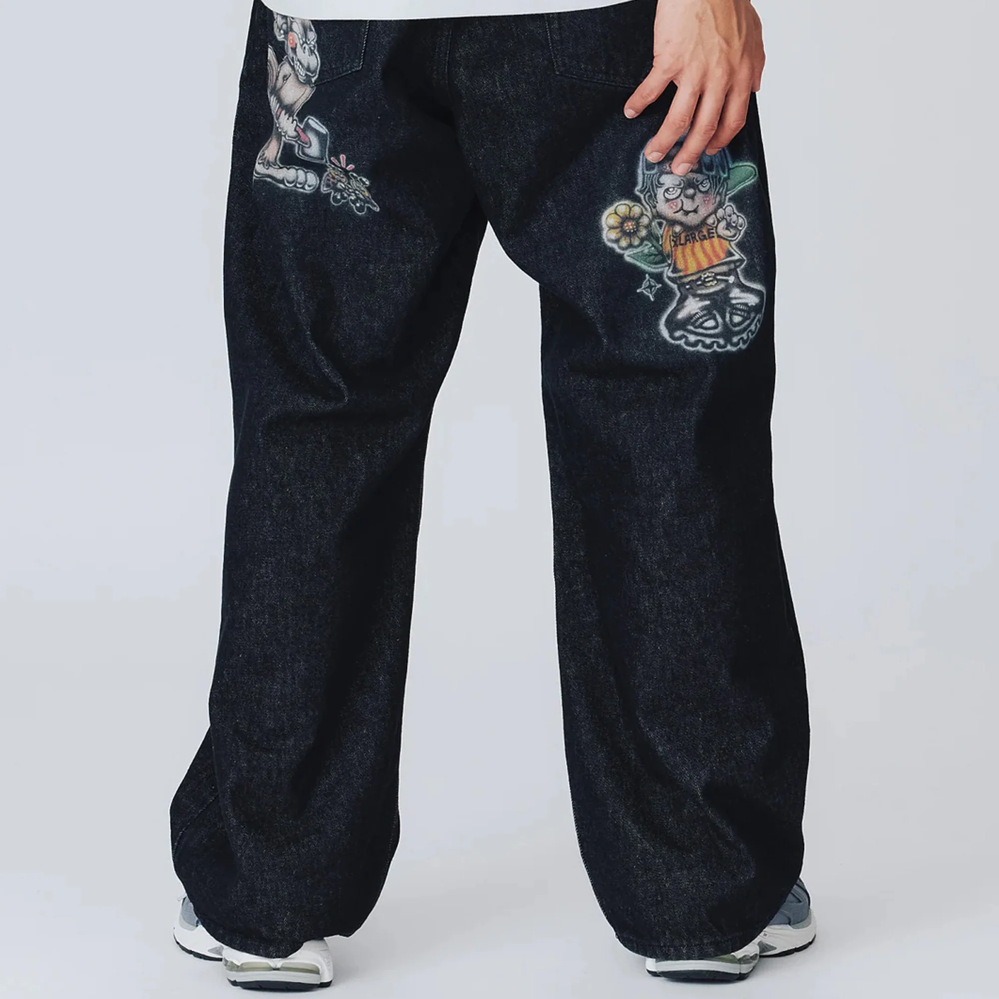 X-Large Mens Painting Denim Pants - Image 3